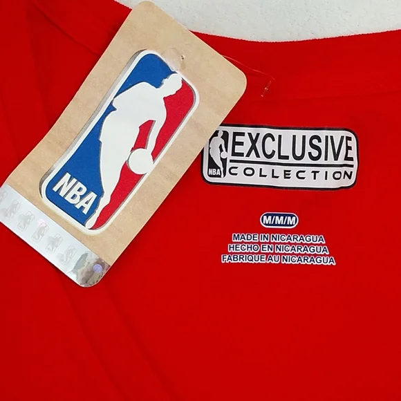 NEW Atlanta Hawks T-shirt Majestic Womens Short Sl Cotton NBA Tee Sparkle Logo M - Picture 7 of 10